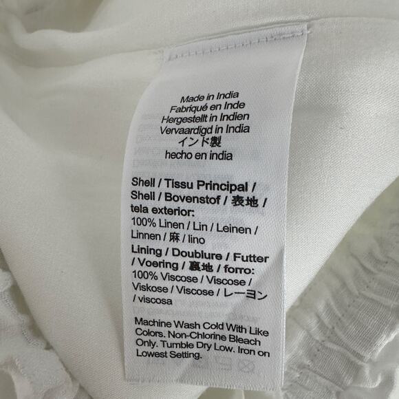 J.Crew Petite Soleil Pant Linen Pull on Relaxed White Small petite - Picture 9 of 9